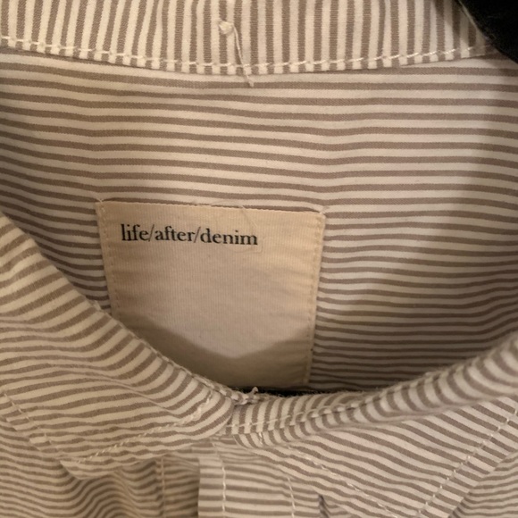 Life after denim oxford shirt medium stripe tan - Picture 3 of 4